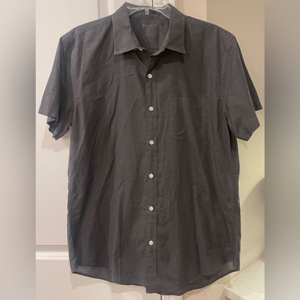 Bonobos Dark Gray Casual Button Down Shirt